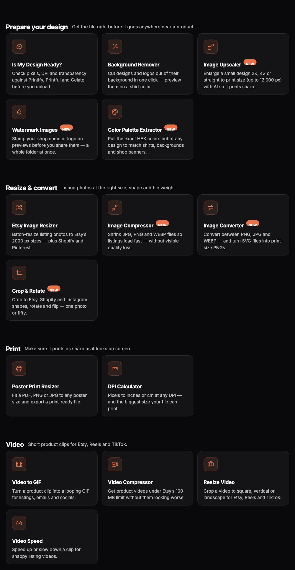 Free Tools for Etsy Sellers: Resize, Compress, Check