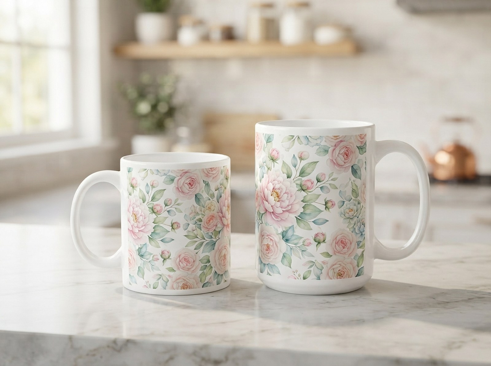 Sublimation Mug Sizes: 11oz vs 15oz (Free Template)