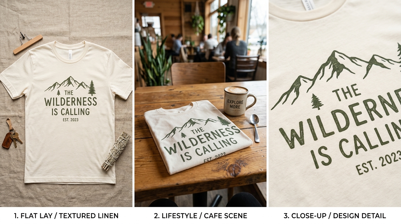 T-Shirt Mockup Guide: Flat Lay vs Lifestyle vs Model Shots