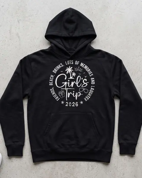 Flatlay-Mockup eines schwarzen Hoodies auf Beton
