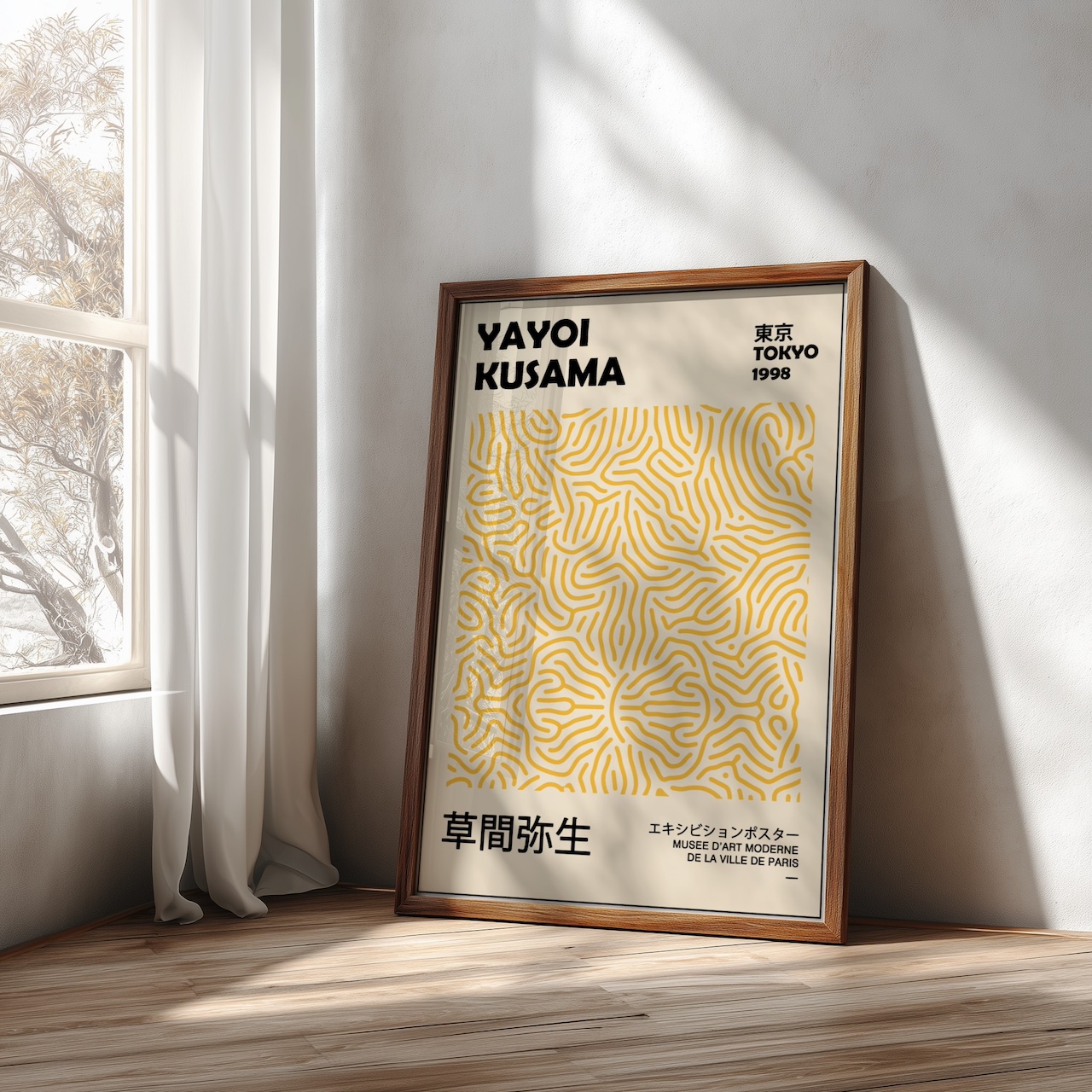 Dark Wood Frame Mockup by Bright Window example