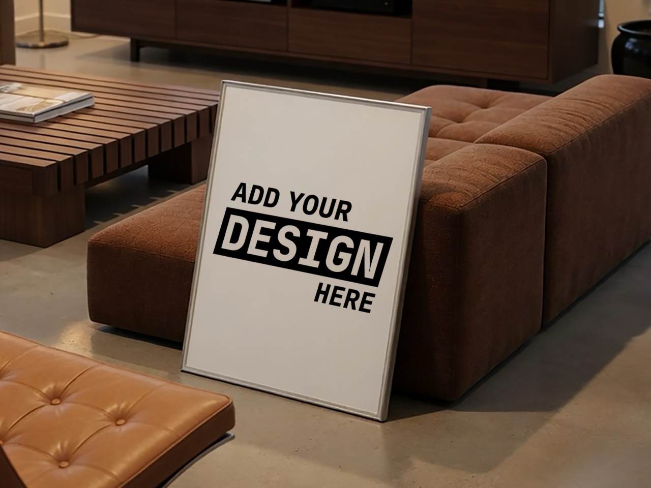Silver Metal Frame in Modern Lounge
